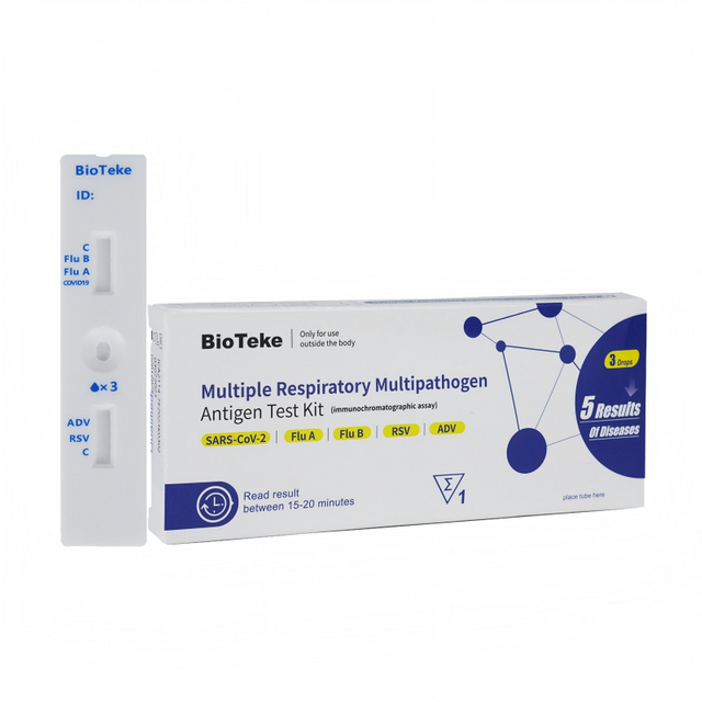 5-i-1 flera respiratoriska multipatogenantigen testpaket (självtest)