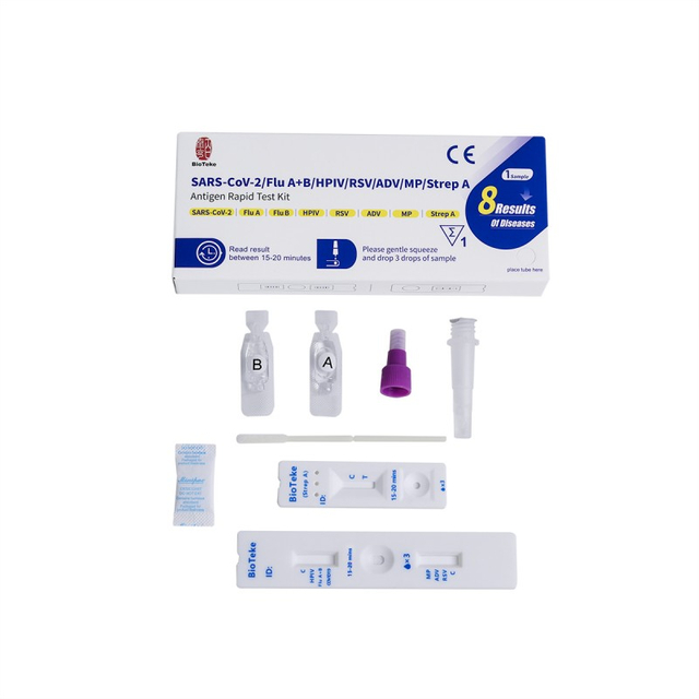 Bioteke 8 I 1 Flera andningspatogener Antigen snabb testpaket 