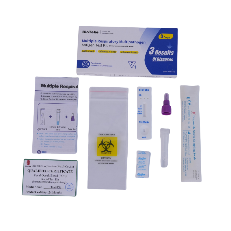 Bioteke 3 I 1 covid influensa A+B -antigen snabb testpaket