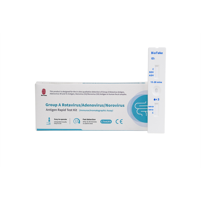 Grupp A Rotavirus/Adenovirus/Norovirus Antigen Rapid Test Kit (Immunochromatographic Analys)
