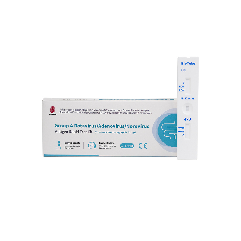 Grupp A Rotavirus/Adenovirus/Norovirus Antigen Rapid Test Kit (Immunochromatographic Analys)