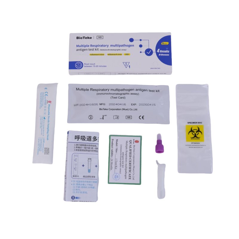 Bioteke 4 i 1 covid-19, influensa A+B, RSV-antigen snabb testpaket