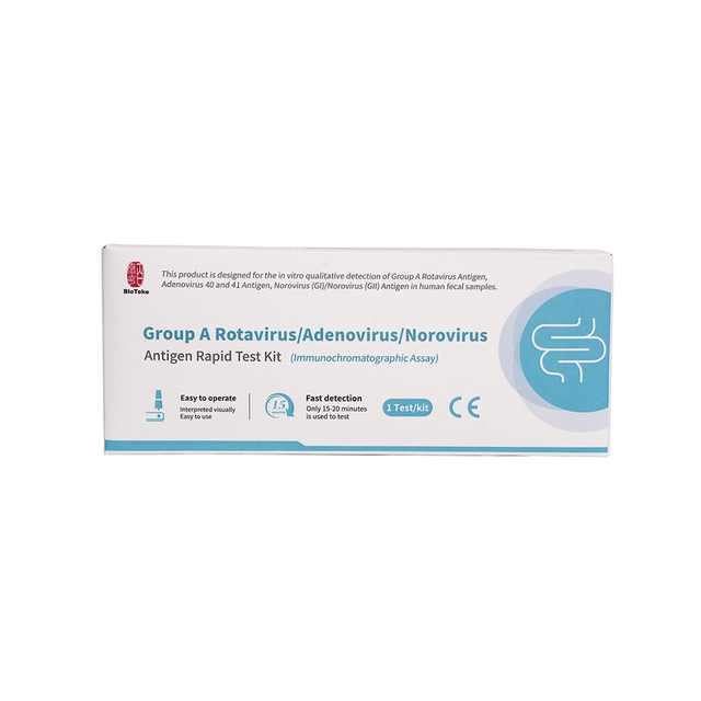 Grupp A Rotavirus/Adenovirus/Norovirus Antigen Rapid Test Kit (Immunochromatographic Analys)