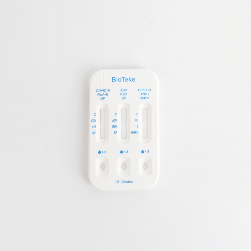 Respiratorisk 10 i 1 SARS-COV-2/influensa A+B/HPIV2/HPIV1+3/RSV/ADV/MP/SP/HMPV-antigen Rapid Test Kit