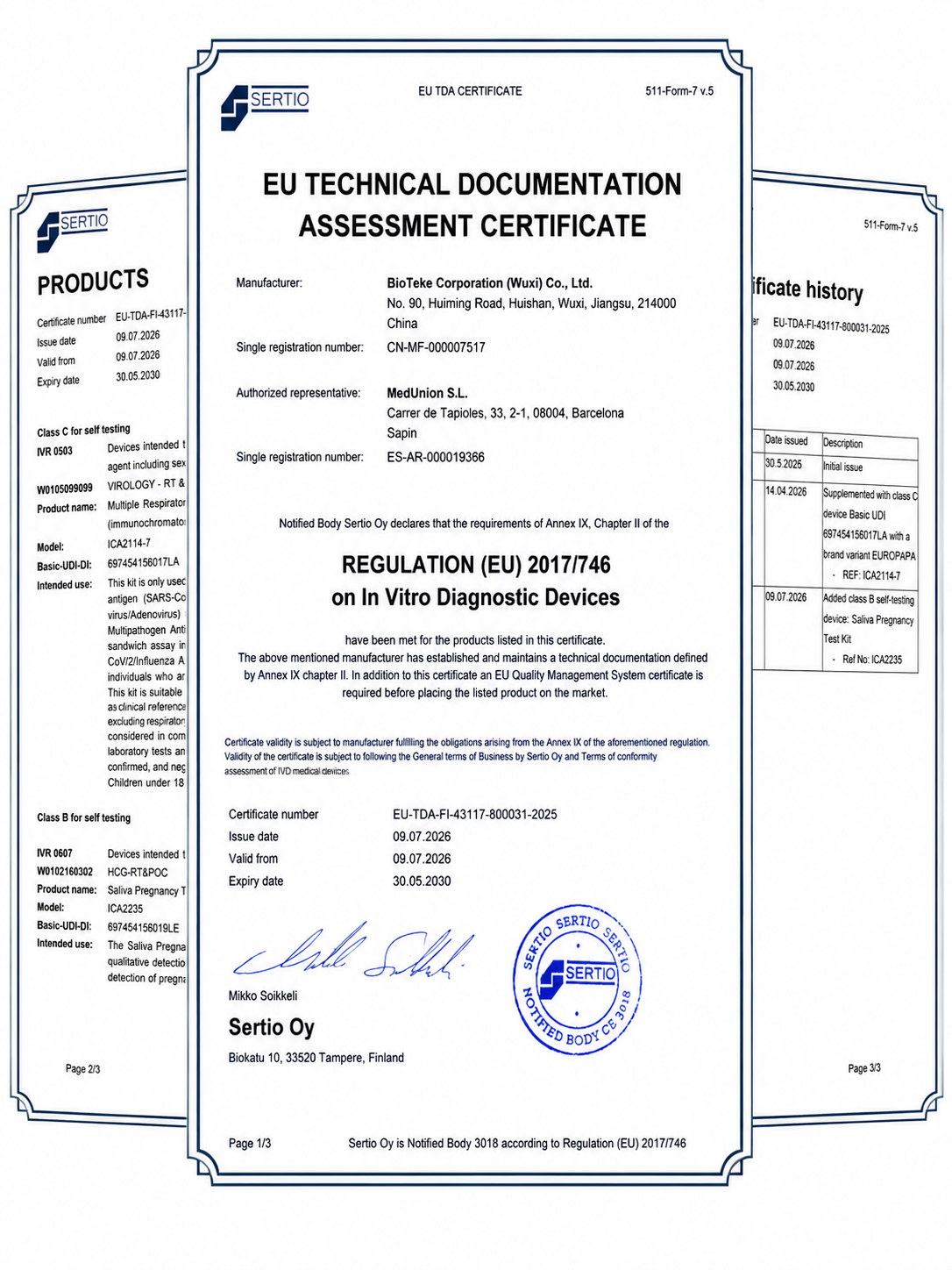 IVDR-CERTIFIKAT